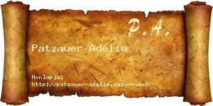 Patzauer Adélia névjegykártya